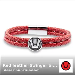 swinger symbol lederarmband rot erotravel